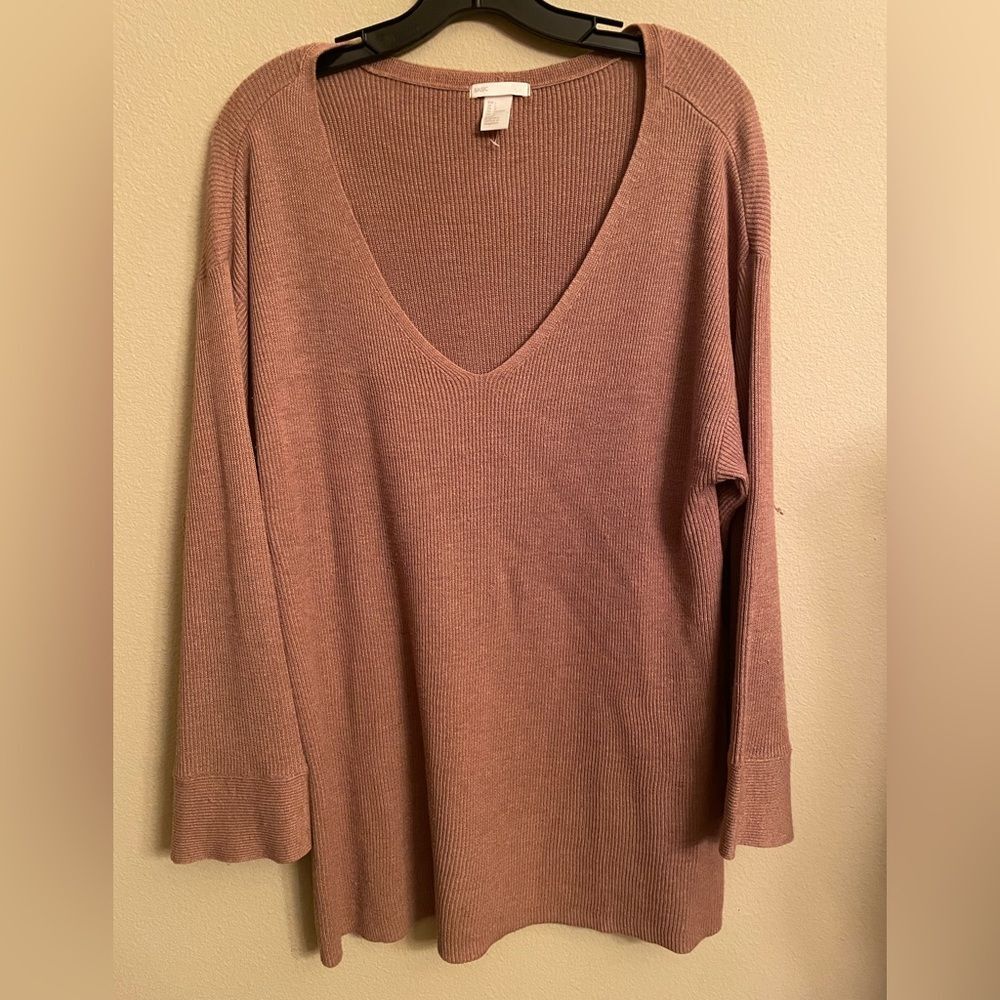 H&M Basics rib knit sweater with full sleeve L